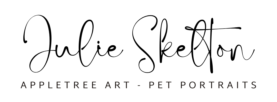 julie skelton signature black Julie Skelton - Pet Portrait artist - appletree art